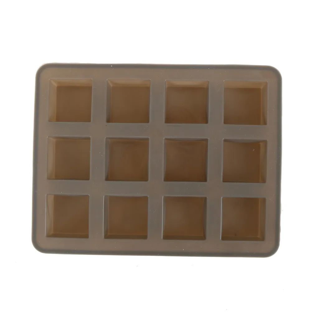 

cake Mold chocolate jelly Baking Tools 12 Even Square Silicone Mold chocolate Mold