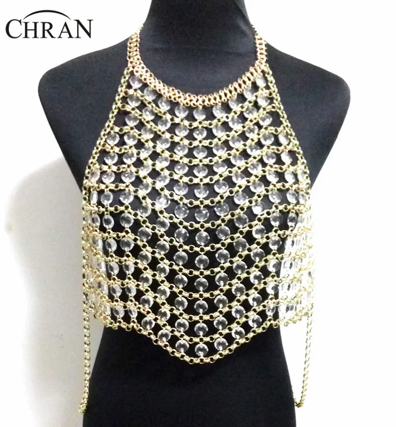 Chran New Sexy Stunning Women Harness Body Belly Waist Bikini Beach Vest Statement Necklace Slave Chain Necklace Halter Jewelry Chran New Sexy Stunning Women Harness Body Belly Waist Bikini Beach Vest Statement Necklace Slave Chain Necklace Halter Jewelry