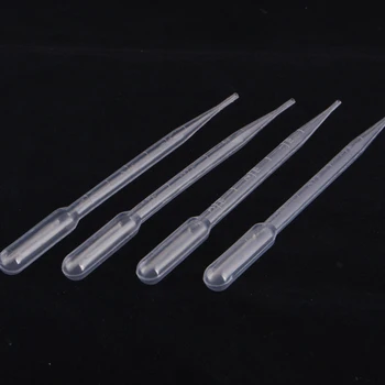 

100pcs/set 3ml Transparent Pipettes Disposable Safe Plastic Eye Dropper Transfer Graduated Pipettes use for handmade lipstick