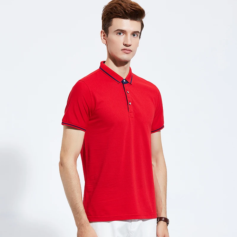 Футболка-поло Для мужчин летние шорты рукав Повседневное Slim Fit Мужские рубашки-поло с отложным воротником Мужское поло Для мужчин 6 цветов