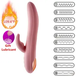 12 Скорость вращающийся вибрации Отопление Кролик Вибраторы Женский Masturbator Эротические игрушки для взрослых секс товары качество