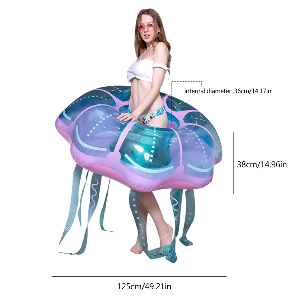 Надувные Медузы, плавающие кольца большого размера, надувные фиолетовые медузы, плавательный матрац для женщин, плавающий бассейн для