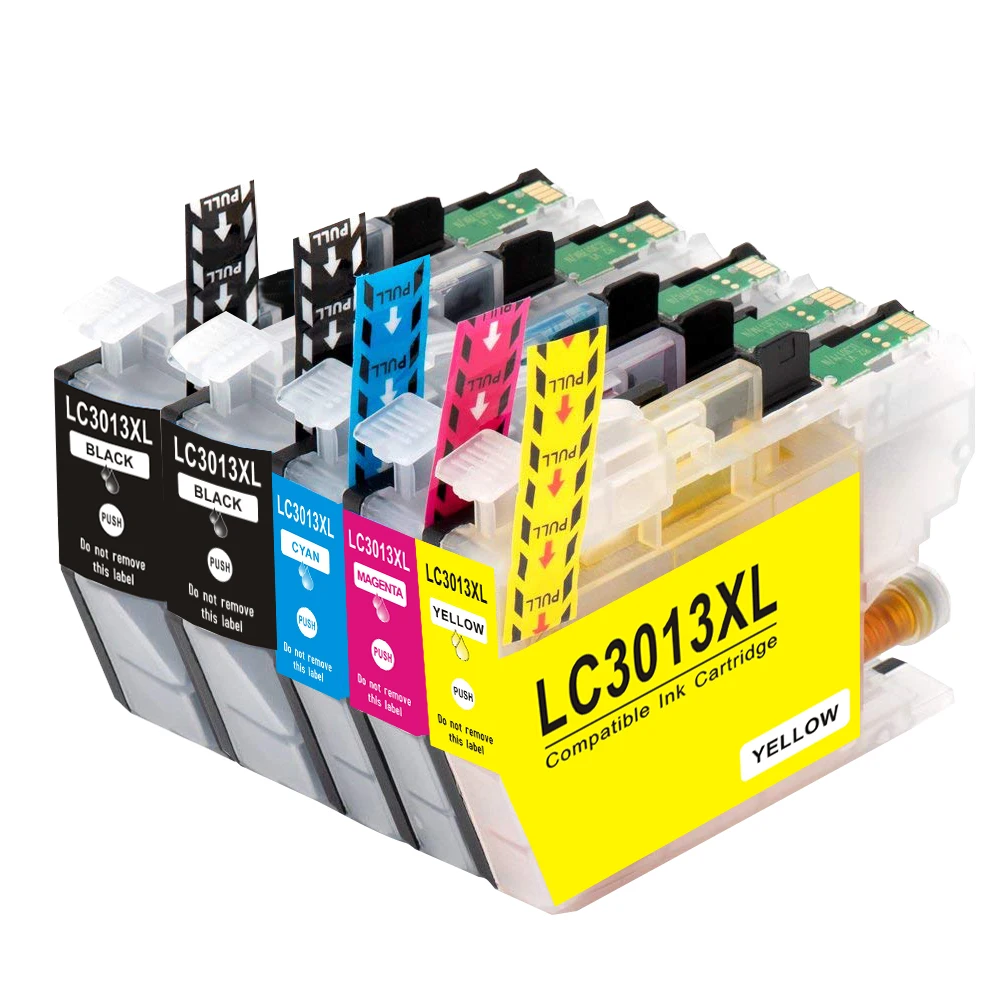 

Compatible Ink Cartridge Replacement for Brother LC3013 LC3011 with MFC 491DW J497DW J690DW J895DW printe (2B+1C+1M+1Y) 5 Pack