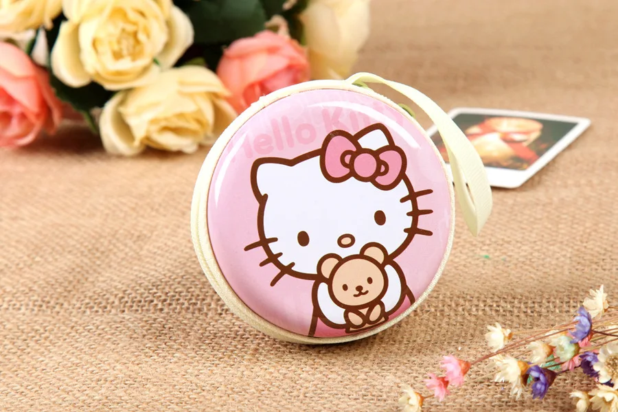 10 шт. hello kitty сумка на молнии для наушников кошелек для защитных наушников Usb кабель Органайзер портативные наушники для путешествий чехол для ключей чехол