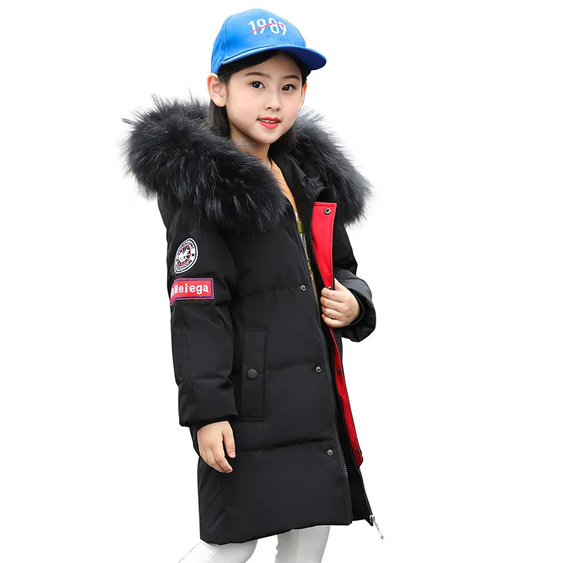 

2018 Warm Thick Girls Winter Coat Brand Quality Children's Parkas Winter Jackets and Coats For Girls Clothing 120-160CM