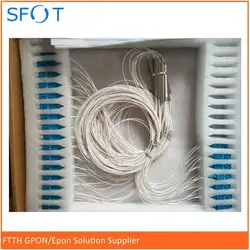 SFOT Бесплатная доставка, 20 шт. FTTH аксессуары в линии SC/UPC 1x8 порт мини plc-разветвитель с разъемами SM, 0,9 мм трубки