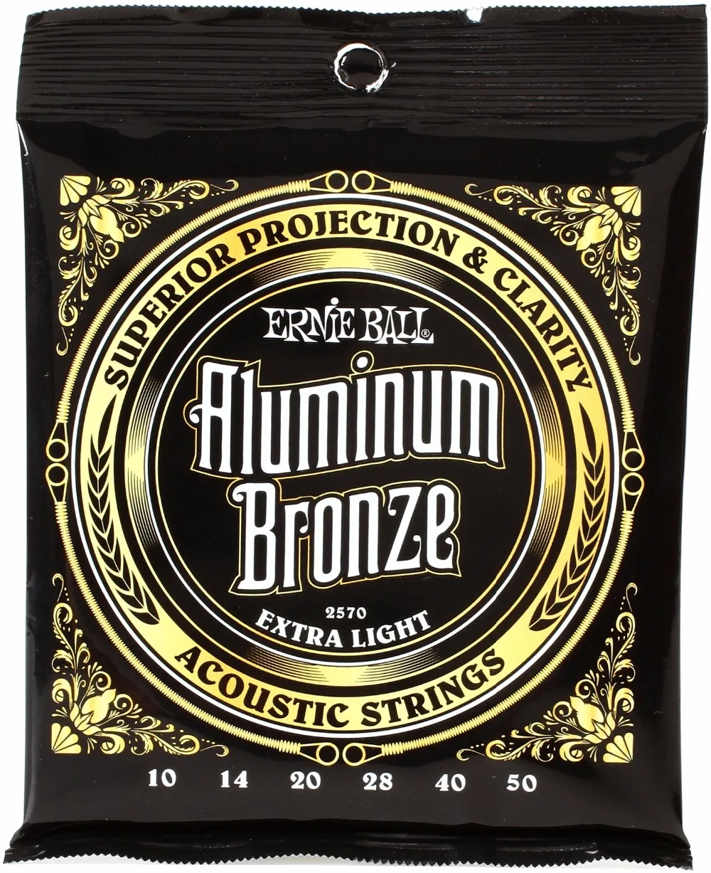 Ernie Ball 2570 Aluminum Bronze Extra Light Acoustic Guitar Strings 010