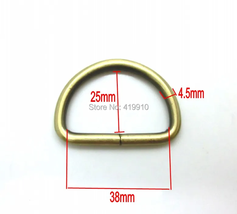 

Free Shipping-5Pcs Antique Bronze Unwelded Leather Bag Metal Crafts DIY D Ring 49mmx34mm(Inside :38x25mm ) Connect Buckle