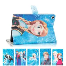 3d niños de dibujos animados lindo flip princesa elsa anna olaf pu del soporte del cuero funda para el ipad mini 1/2/3