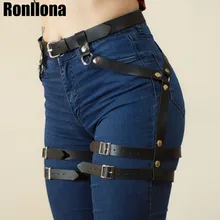 Женский ремень для подвязки для чулок, женский ремень из искусственной кожи, ремень для ног, регулируемый ремень для связывания, Харадзюку, ремень для подвязок, ремень в стиле панк