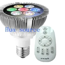 Светодиодный PAR30 Дистанционное Управление яркостью лампы дистанционного Управление светильник светодиодный коралловый риф светать высокой Мощность аквариум лампа