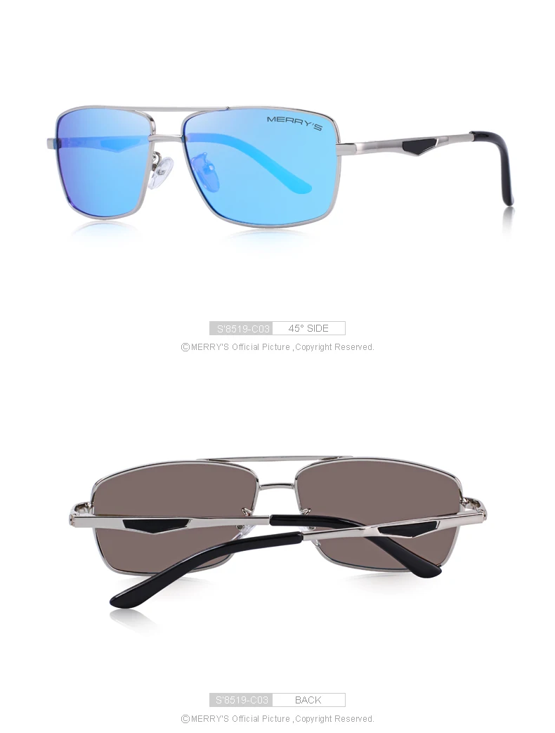 Merry's DESIGN Мужские поляризационные, прямоугольной формы солнцезащитные очки для вождения рыбалки UV400 защита S'8159