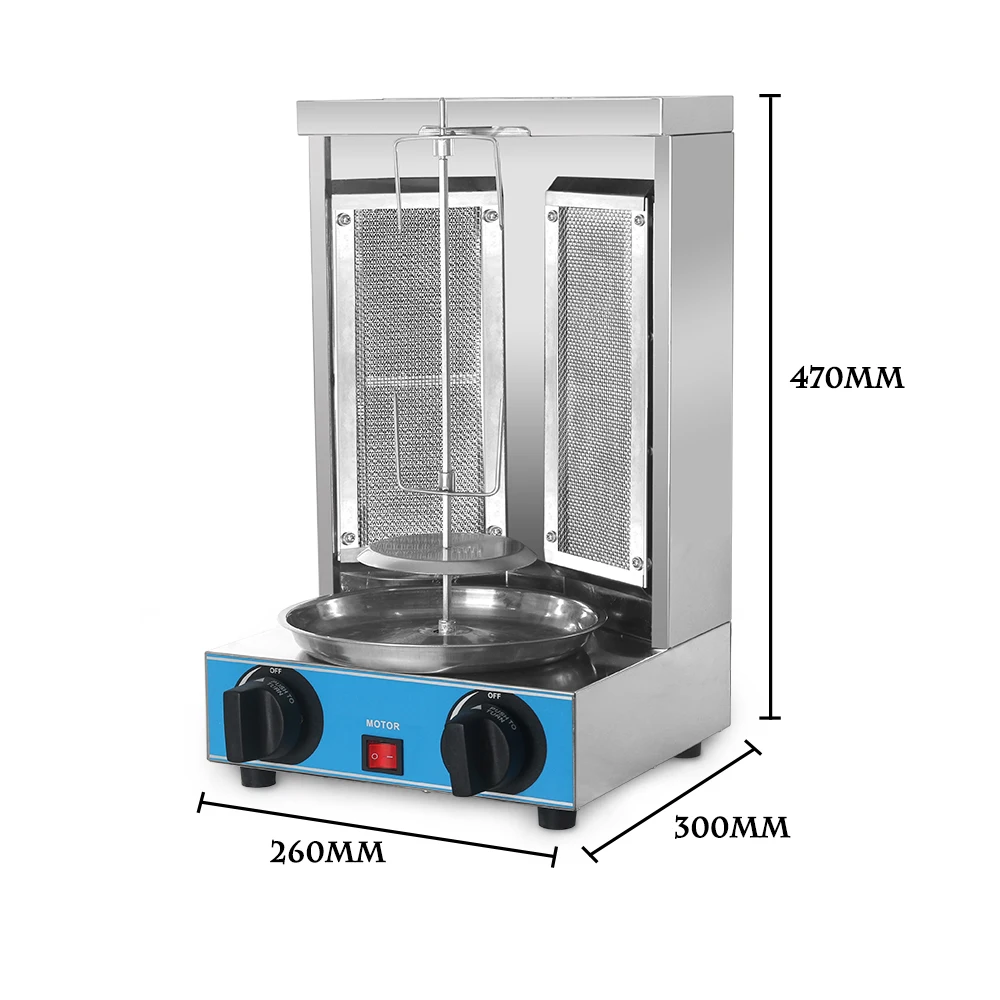 ITOP Household Vertical Gas BBQ Grill, two Infrared burners Gas Doner kebab machine,Stainless Steel Shawarma Grill Machine ITOP Household Vertical Gas BBQ Grill, two Infrared burners Gas Doner kebab machine,Stainless Steel Shawarma Grill Machine