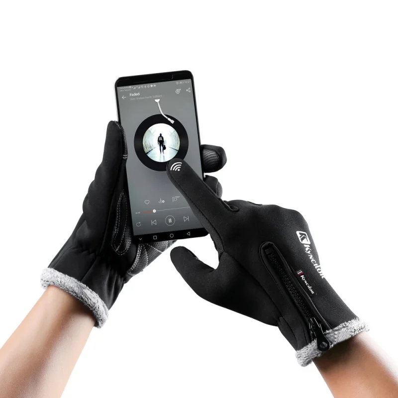 Перчатки ветрозащитный для велоспорта Нескользящие с сенсорным экраном холодные лыжные перчатки для верховой езды зимние теплые флисовые перчатки для спорта на открытом воздухе