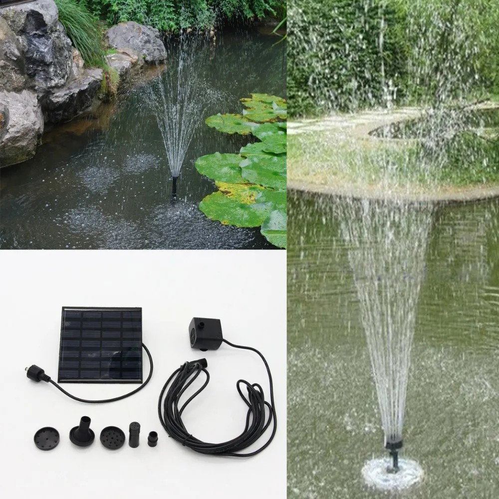 Schwimmende Solarwarmwasser Panel Power Brunnen Pumpe Kit Garten