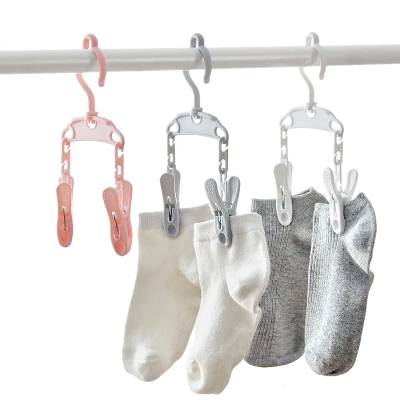 XZJJA 2Pcs Portable Travel Hanging Hook Clothespin Household Windproof