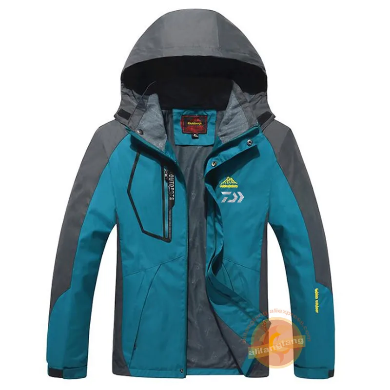 para Homens Jovens Jaqueta de Inverno ao ar Montanhismo à Prova de Vento Roupas de Pesca à Prova Livre Tamanho Grande Pesca Camada Única Seção Fina d' Água 3 Cheap Roupas de pesca