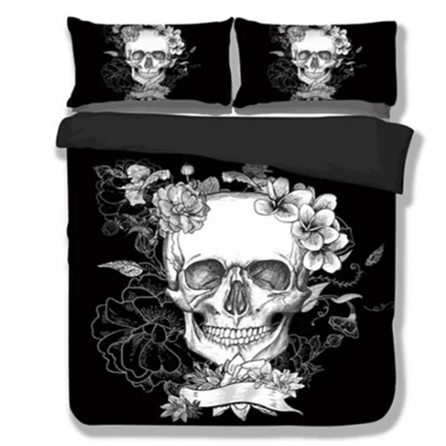 Skull Bedding Set Black And White Duvet Covers For King Queen Skull Bedding Set Black And White Duvet Covers For King Queen Size Bed Europe