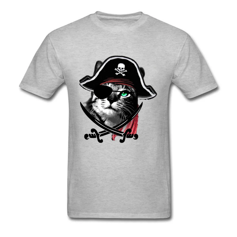 Crazy CATain Jack Men T-Shirt 2018 Discount Lovers Day Short Sleeve Crew Neck All Cotton Tops Tees Normal Sweatshirts CATain Jack grey