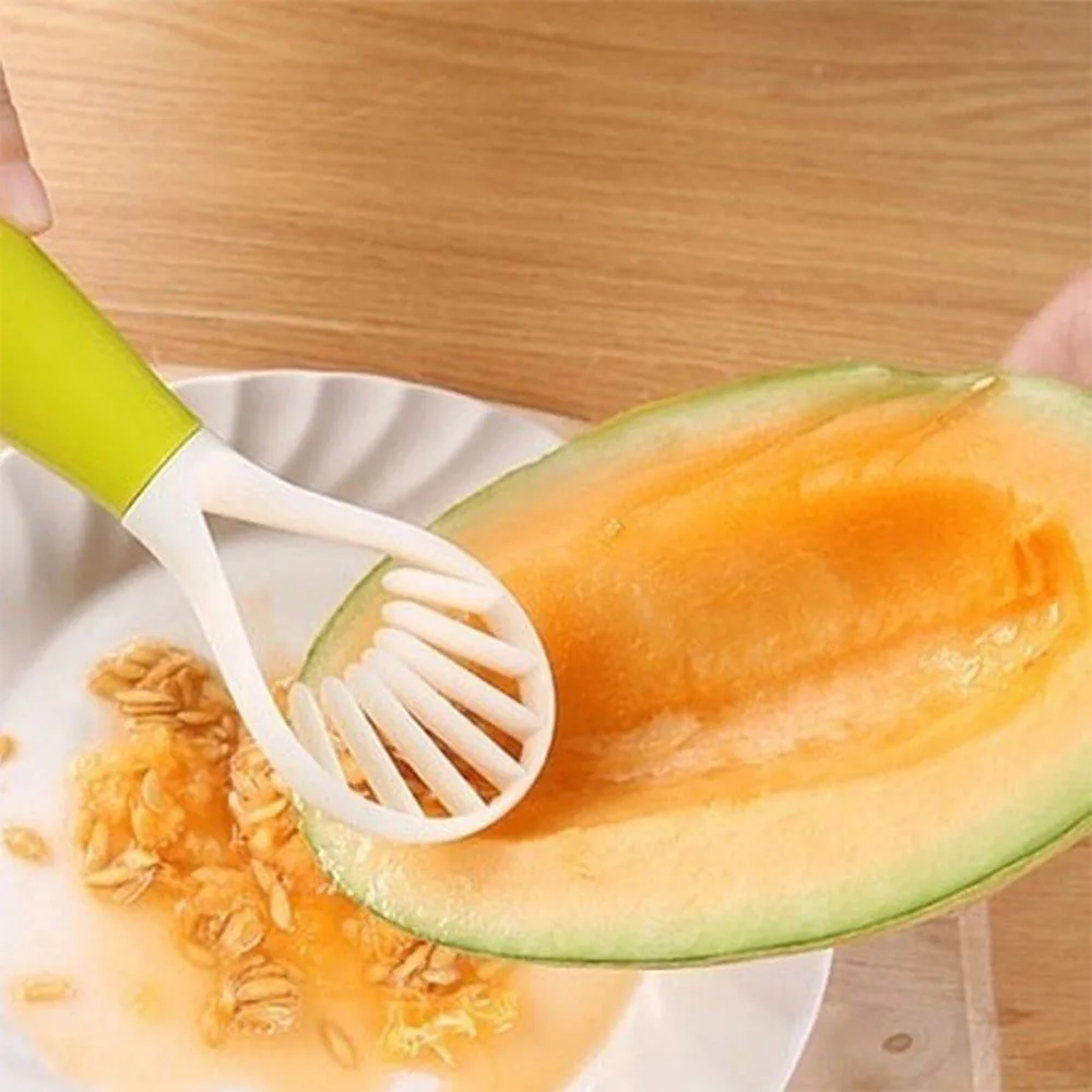 Multi-functional Flesh Seeded Cutter Spoon Fruits Vegetables Spoon Dig Remove Cantaloupe Kiwi Seed Knife Slicer Tools Kitchen Gadgets (2)