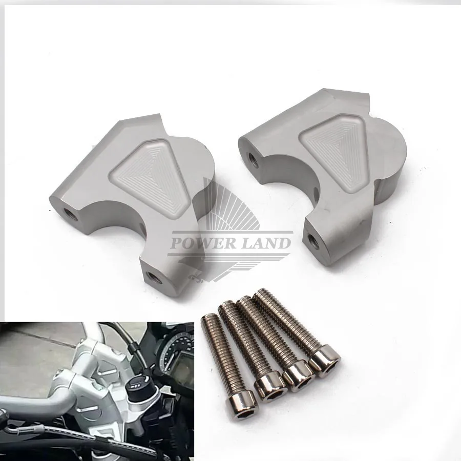 

Silver Handle Bar Clamp Raised Extend Handlebar Mount Riser For BMW R1200GS LC 2013-2017 R1200 GS Adventure ADV 14-17 R 1200 GS
