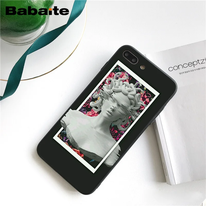 Babaite Vintage Plaster Statue David Art Printing Black Soft Phone Case for iPhone 8 7 6 6S Plus X XS MAX 5 5S SE XR Fundas Capa