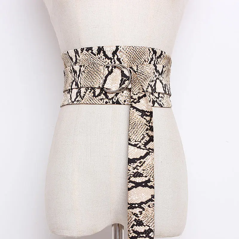 

RealShe 2018 Autumn Winter New Snake Print And Leopard Female Belts Lady's Belts Accessories Fashion Casual Tide Free Shipping