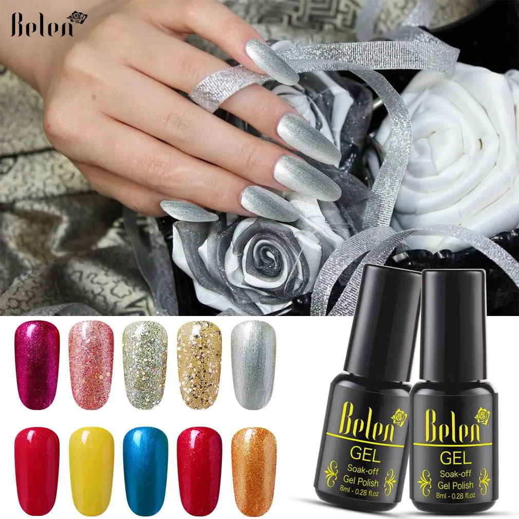 

Belen 8ML Alcohol Removable One Step UV Gel Polish Not Hurt Hand Not Need Base Top Semi Permanent Hybrid Gellak Varnish