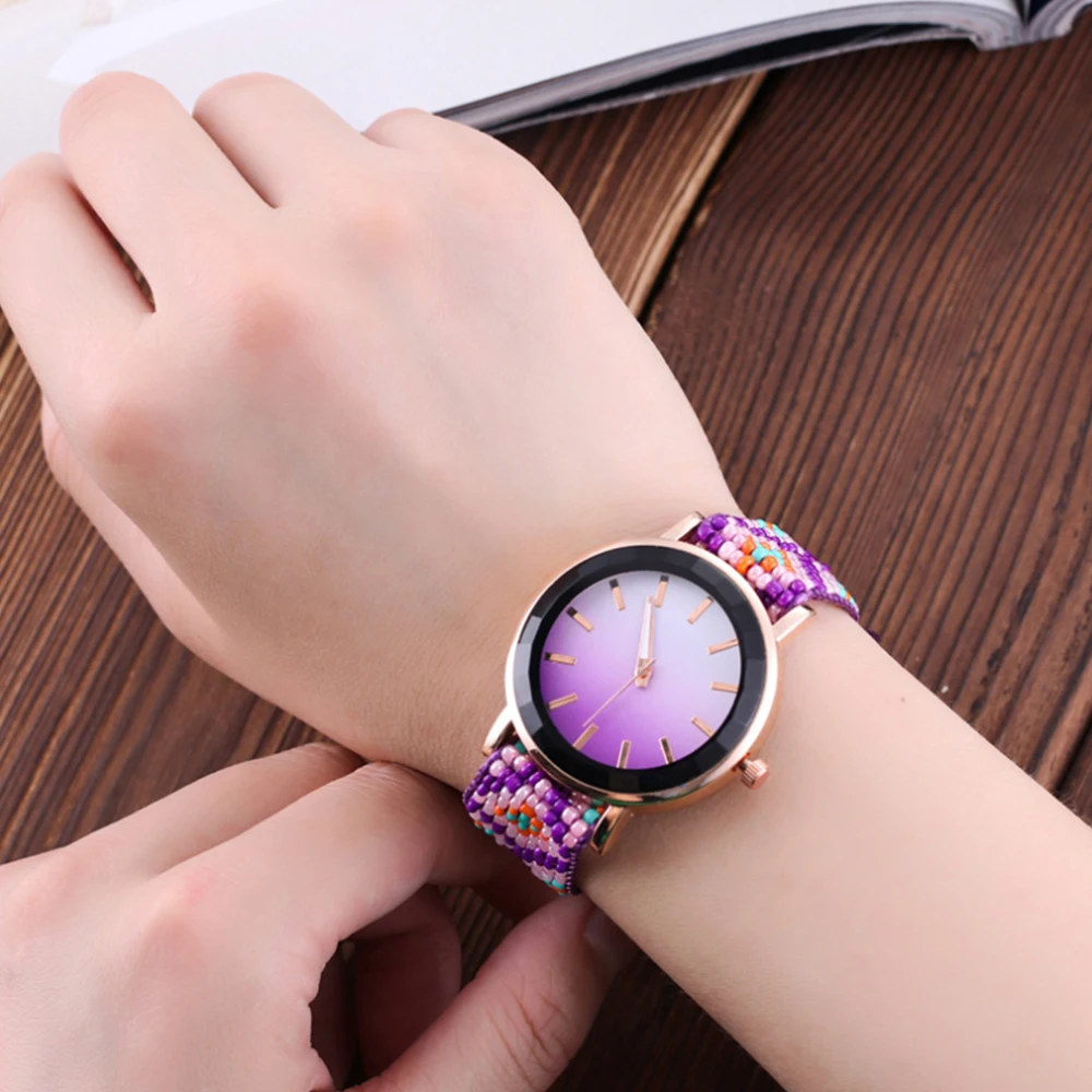 

Fashion Handmade Braided Bracelet Watch Women Vintage Ladies Quartz Watches Casual Rope Watch Montre Femme Relogio Feminino