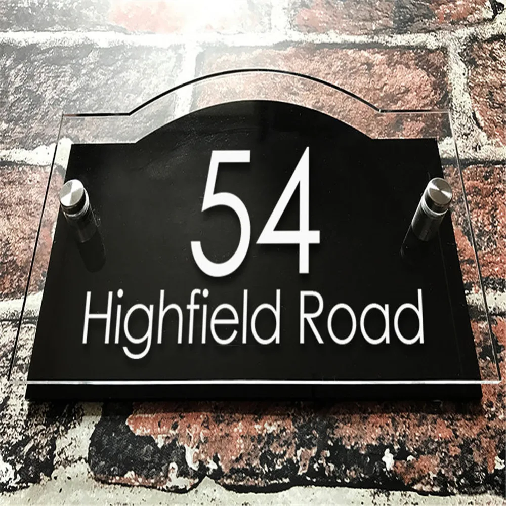 Customized/Personalized Modern Clear Acrylic House Signs Door Plates