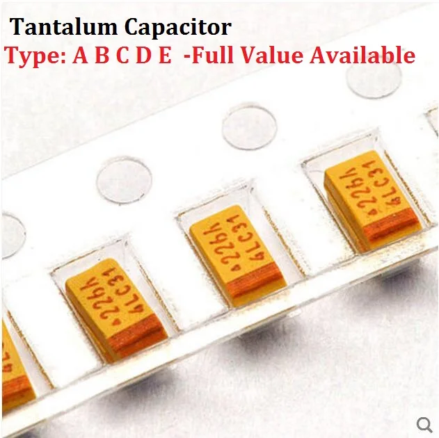 

10PCS Tantalum Capacitor Type B 105 35V 1UF 35V SMD 3528 Capacitance 35V1UF 1210 Capacitors 1UF35V