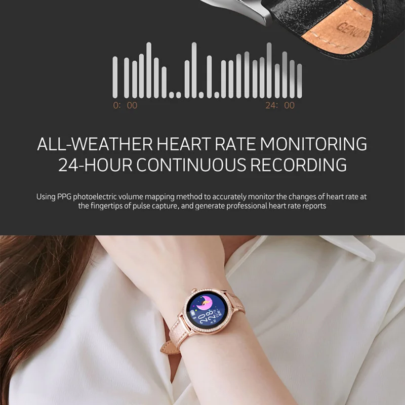 ESEED M8 Women smart watch IP68 Waterproof Lady Smart Band Heart Rate Monitor Fitness Tracker Bracelet smartwatch android ios