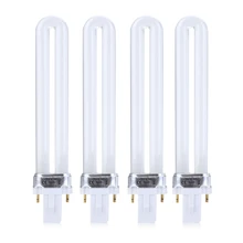 Профессиональный 4 шт. 9 Вт светодиодный УФ-лампа для сушки для ногтей экологическая лампа для маникюра трубка для дизайна ногтей