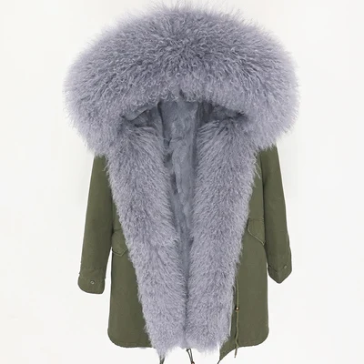 OFTBUY, зимняя женская куртка, большое натуральное меховое пальто, парка, Монгольская овчина, меховой воротник, подкладка из кроличьего меха Рекс, модное длинное пальто с кисточками