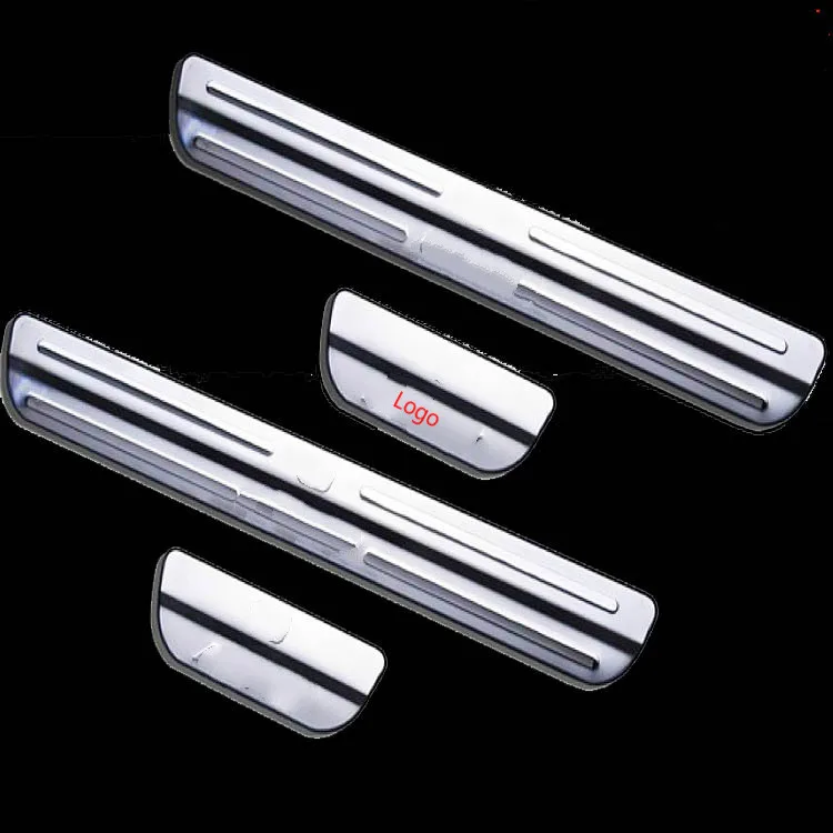 For Honda FIT 2008 2013 Door Sill Strip Scuff Plate pedal Side Trim Car styling stickers
