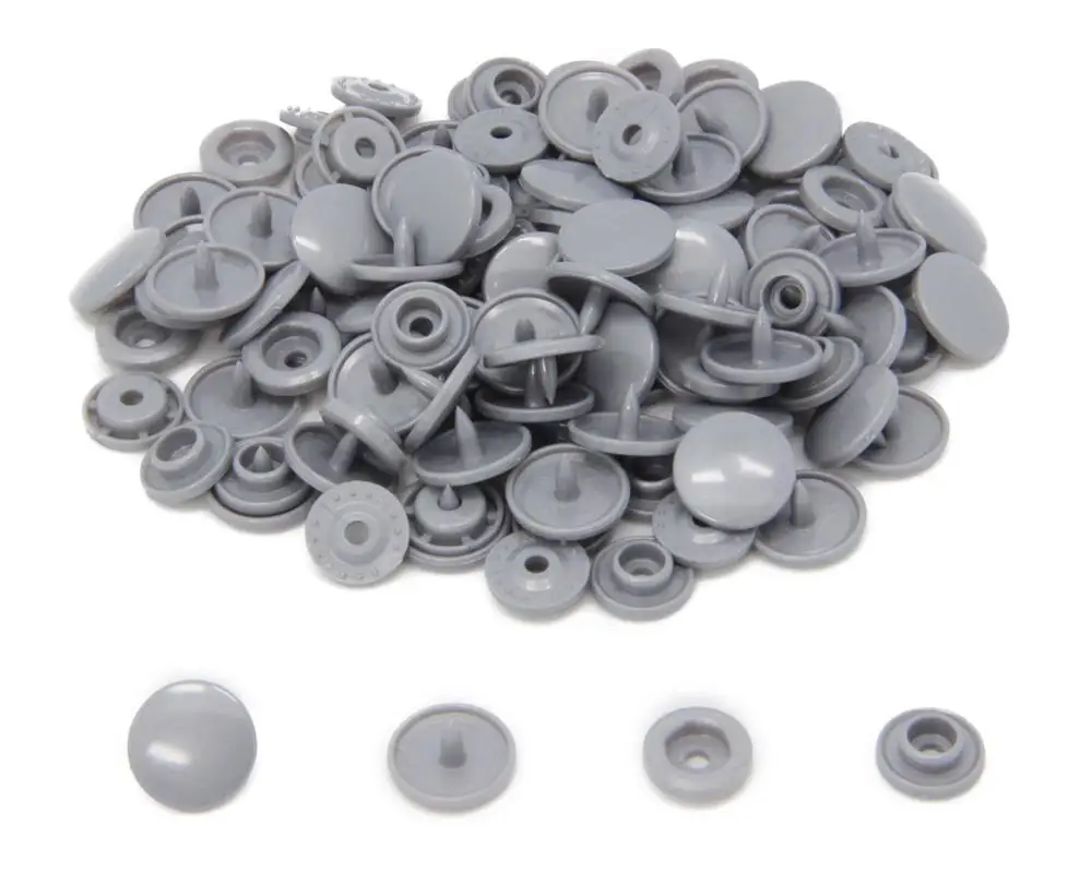 100 наборов-Размер 20(1/")-KAM глянцевый пластик/смолы защелки для подгузников/нагрудников/ткань/PUL - Цвет: B13 -Metallic Silver