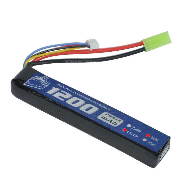 YOWOO AKKU RC страйкбольный пистолет модель Lipo 3S батарея 11 1 В 1200 мАч 30C Burst 60C Mini Tamiya Plug
