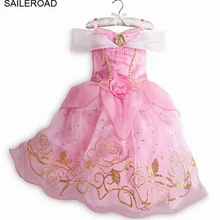 Saileroad/3-10years девушка Платья для женщин Vestido Детские наряды принцессы Детские праздничные костюмы Рапунцель и Авроры для Обувь для девочек Vestido