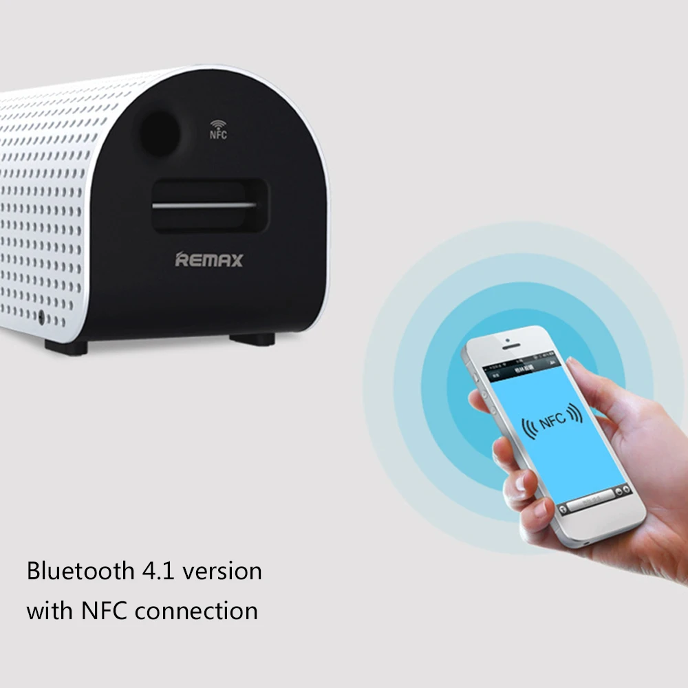 REMAX RB H1 настольная bluetooth колонка металлическая Беспроводная NFC портативная 3D