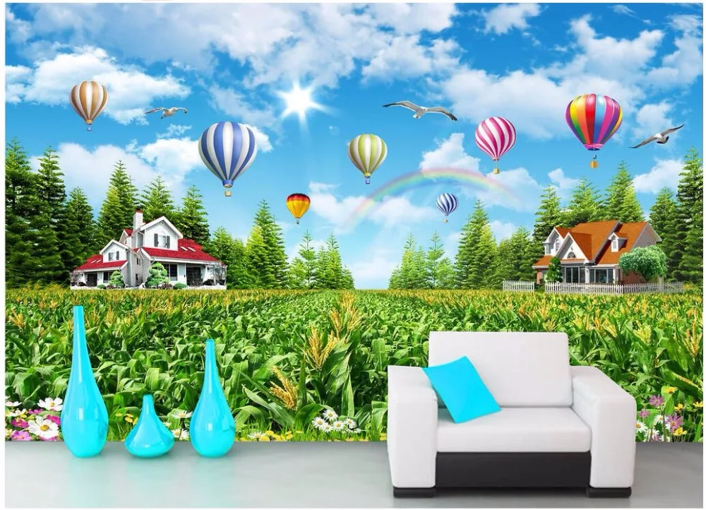 WDBH custom mural 3d photo wallpaper on walls Beautiful rural scenery nature landscape wall murals for living room | Обустройство