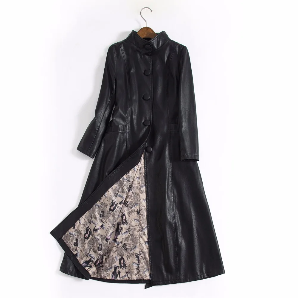 rouge Nouvelle En Manteau Longue Femme Noir Cuir Veste Pu Xxxxxl Grande Femmes Mode Balançoire ardoisé Oversize 2018 IwqtzT0a