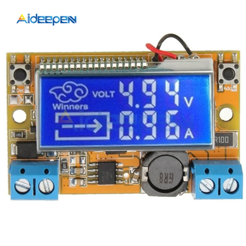 3а ЖК-дисплей Регулируемый DC-DC 5-23 В до 0-16,5 в понижающий модуль питания понижающий преобразователь трансформатор, регулятор напряжения чехол - Цвет: Module