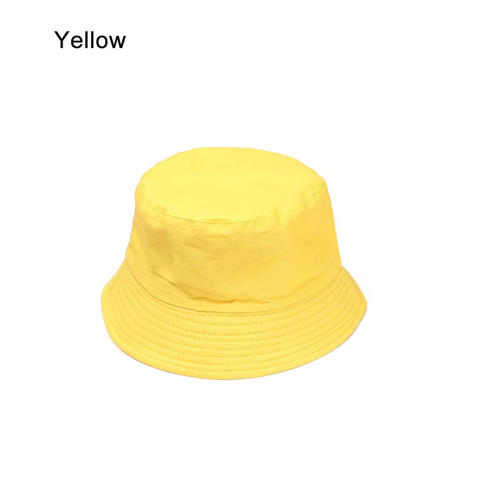 HOOH летняя складная шляпа-ведро унисекс женская уличная Солнцезащитная хлопковая рыболовная охотничья кепка мужская таз шапка Защита от солнца шляпы - Цвет: yellow