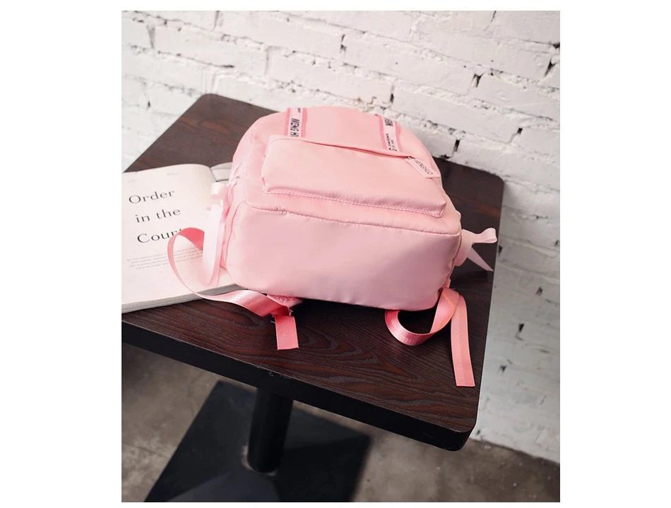 Мода, женский рюкзак, школьные сумки для подростков, Женский нейлоновый рюкзак для путешествий, рюкзак с бантом для девочек, Mochilas