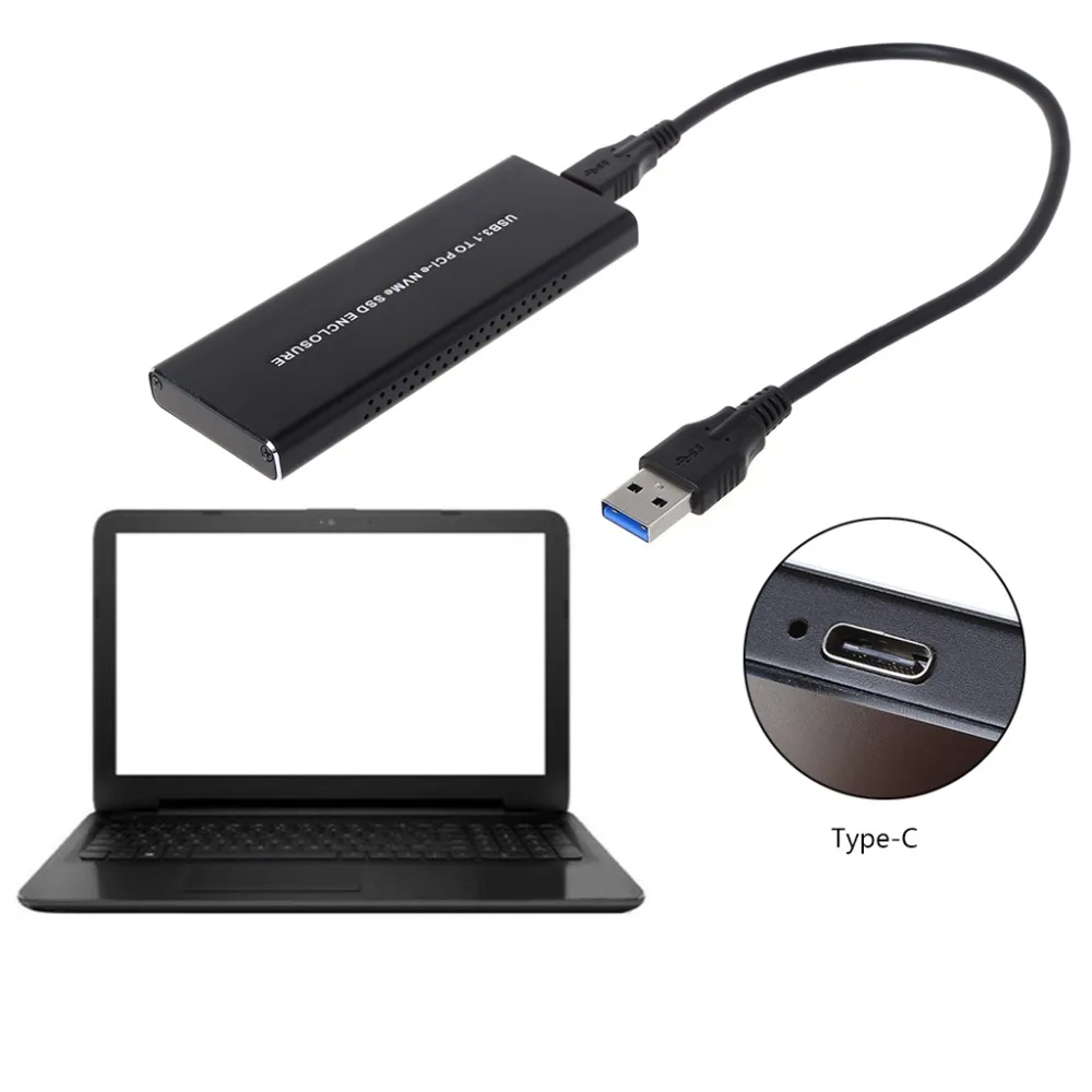 

LM902 NVME USB 3.1 PCI-e NVNE NGFF SSD HDD Enclosure Aluminum Alloy Type-C C3.1 M Key PCI-E M.2 Hard Disk Box Case Portable