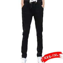 Высокое качество высокая эластичная талия Гарем джинсовые свободные черные джинсы женские плюс размер джинсы для женщин в стиле бойфренд Xxl Xxxl 4Xl 5Xl 6Xl 7XL