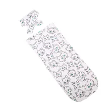 Новорожденный ребенок пеленание кот лимон сердце наряд для малышей Пеленальный Пеленание Одеяло Wrap муслин спальные мешки с повязкой на голову