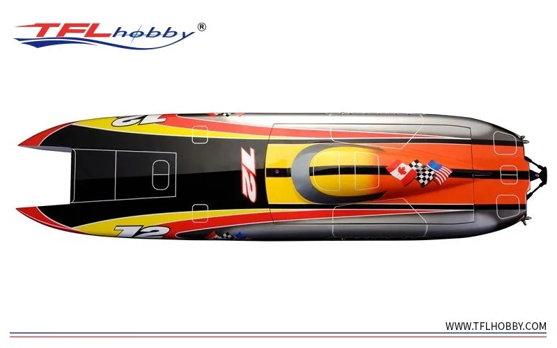 1420mm Length Large Genesis 1132 Catamaran Fiberglass Racing Boat w/ Dual 5684 1000KV Motors / Dual 300A ESCs 2
