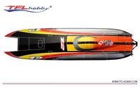 1420mm Length Large Genesis 1132 Catamaran Fiberglass Racing Boat w/ Dual 5684 1000KV Motors / Dual 300A ESCs 2