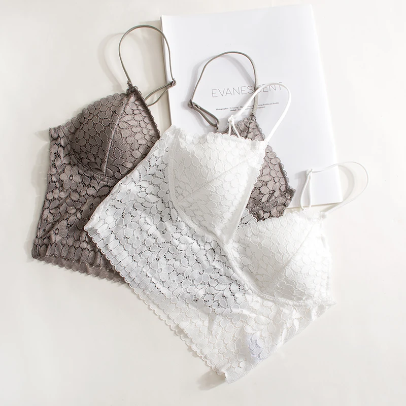 

Only a bra ,full lace comfortable bras with pad ,sexy women sleepwear French wireless underwear breathable bralette triangle